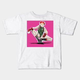 brave soldier in cammoflauge art anime style Kids T-Shirt